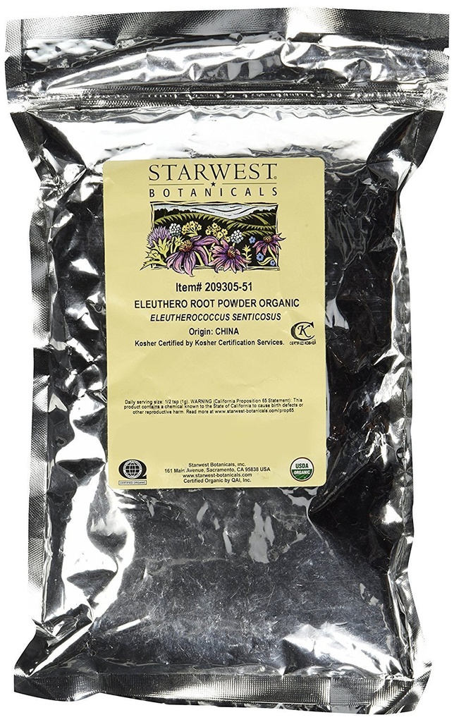 אבקת שורש אורגני Eleuthero, 1lb