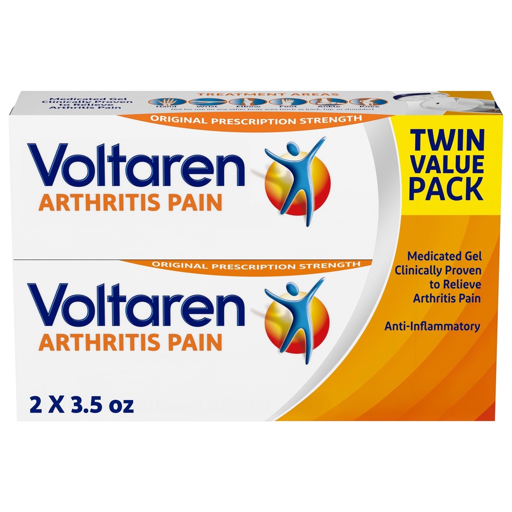 Voltaren Arthritis Pain Gel for Powerful Arthritis כאב הקלה עם Diclofenac - New Easy Open Cap - 100 גרם x 2