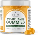 Calm by Wellness Multivitamin Gummies - All Natural Adult Multivitamin Gummy - ארוז עם ויטמין C & E, B12, B6, Folic Acid, Pantothenic Acid - חיוני לבריאות כוללת