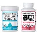 Physician's CHOICE - Optimal Gut Health Bundle: 60 מיליארד Probiotic 60ct + Digestive Enzyme 180ct for Digestive Comfort and Immune Support