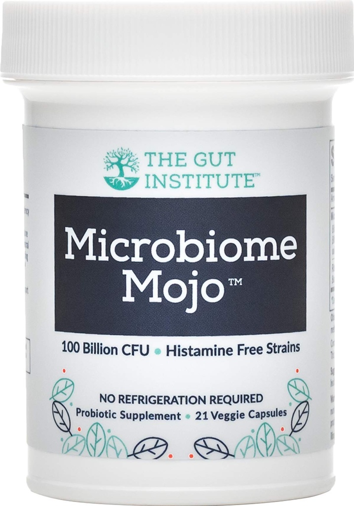 Microbiome Mojo 2in-1 High Potency Probiotics - 100 מיליארד CFUs Plus 500 מיליון Probiotics קיימא Soil- Based Probiotics ל- 21 Count - No Refrigeration Needed - Made in the USA