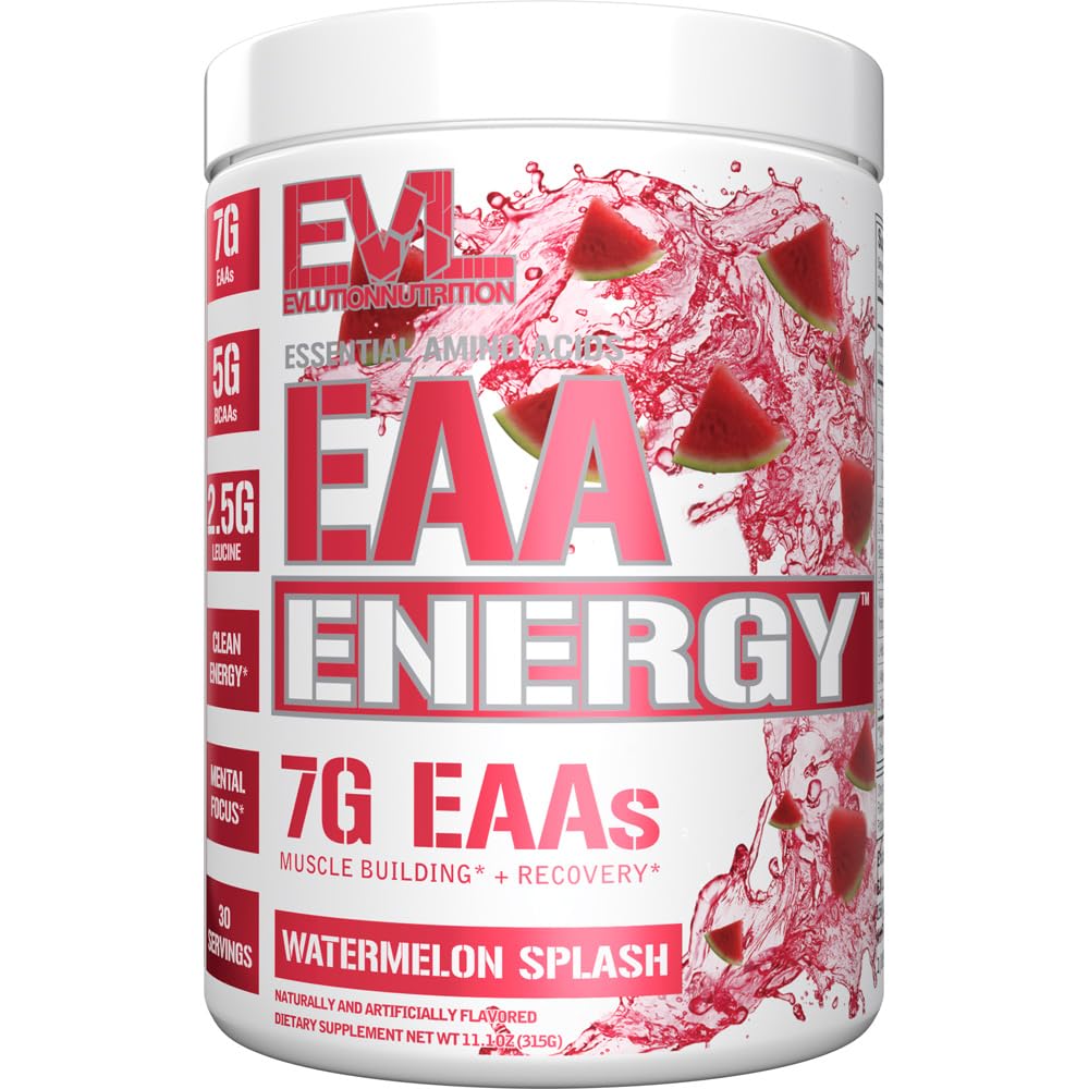 EAAs Amino Acids אבקת - Energyzing EAA Essential Amino Acids Pre & Post Workout אבקה עבור שריר בניין אנרגיה ושיקום תמיכה עם 7g לתוספת 5g BCAAs (מים, 30 משרתים)