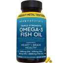 Viva Naturals אומגה 3 שמן דגים, כוח משולש, 2,500 מ"ג, 60 Softgels - Re-Esterified אומגה 3 Fatty Acids כולל EPA, DHA, DPA - Pascatarian-ידידותי