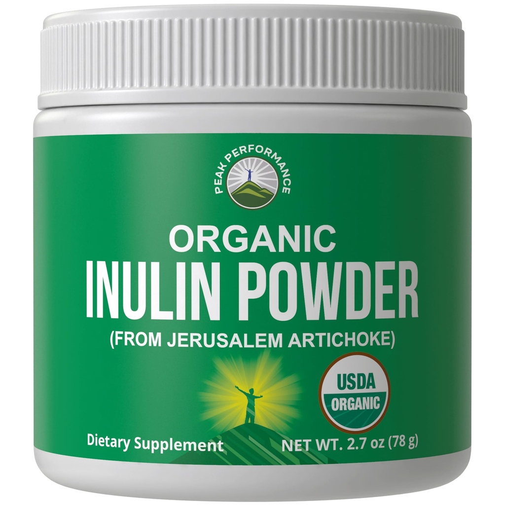 אבקת Inulin טבעית Prebiotic סיבים לבריאות Gut. USDA אורגני Raw Plant מבוסס טבעוני Prebiotics FOS תוספת של ירושלים Artichoke. HSA + FSA Eligible ויטמינים רק רשימה אישור