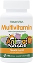 Natures Plus Animal Parade Children's Chewable Multivitamin - Orange Flavor - 180 טבליות בעלי חיים - מקדם בריאות ו Well-Being - Vegetarian, Gluten Free - 90 משרתים