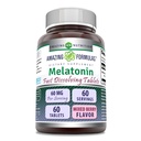 פורמולה מדהימה Melatonin Fast Disting תוסף | 60 מ"ג לכל המשרתים | מעורב ברי פלאפור | 60 טבליות | Non-GMO | Gluten-Free | Made in USA