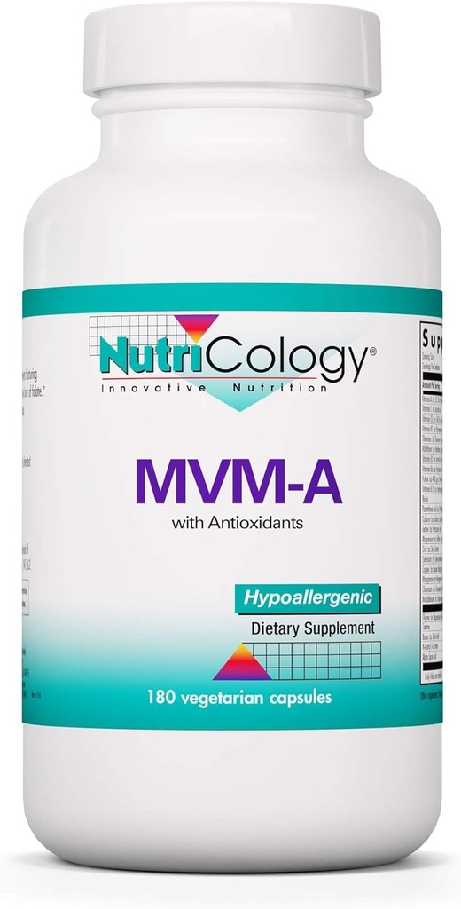 תזונה MVM-A תוסף - Multivitamin for Men & Women, עם ברזל, ויטמינים יומיים, למבוגרים, בטיחות גבוהה, קפסולות ביו-זמינות, צמחונית - 180 הרוזן הרוזן