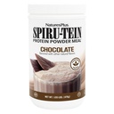 Natures Plus SPIRU-TEIN, שוקולד - 1.05 lb - גידול חלבון מבוסס צמחי - non-GMO, Vegetarian, Gluten Free - 17 מנות שלמות