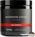 Toniiq Low-Caffeine Mushroom Coffee - Ultra High Potency 10:1 ריכוזי הפקה - קולומביה Sourced Beans עם 10 Mushroom Band, Lion's Mane & Cordyceps - קפה אלטרנטיבי פונקציונלי