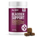 Pet MD Bladder Support Plus Cranberry לכלבים - תמיכה ב- Bladder Control & Urinary Tract Health - Help Relieve Dog UTI & Incontinence - Wild Sea Root & Cranberry Bladder Bites for Dogs - 60 ct