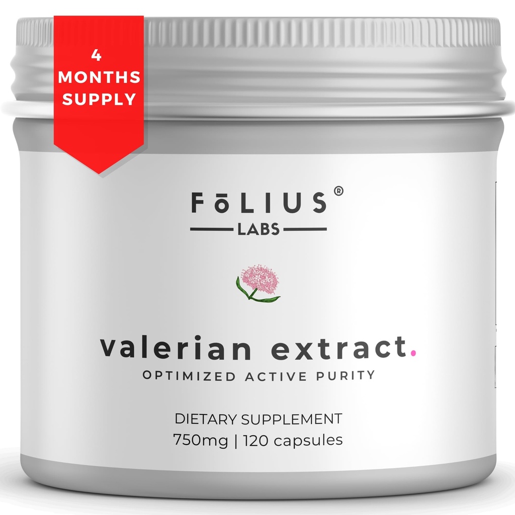 Valan Root 4:1 לחלץ קפסולות 750 מ"ג - אופטימיזציה Active Purity - 4X ריכוזיות ולריאן שורש לחלץ תוספת - Gluten Free, non-GMO - מקדם הירגעות - 120 קפסולות