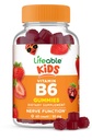 ויטמין B6 חניכיים לילדים | Great Tasting B6 ויטמינים 50 מ"ג | טבעוני non-GMO Gluten Free | for Nerve Function Support