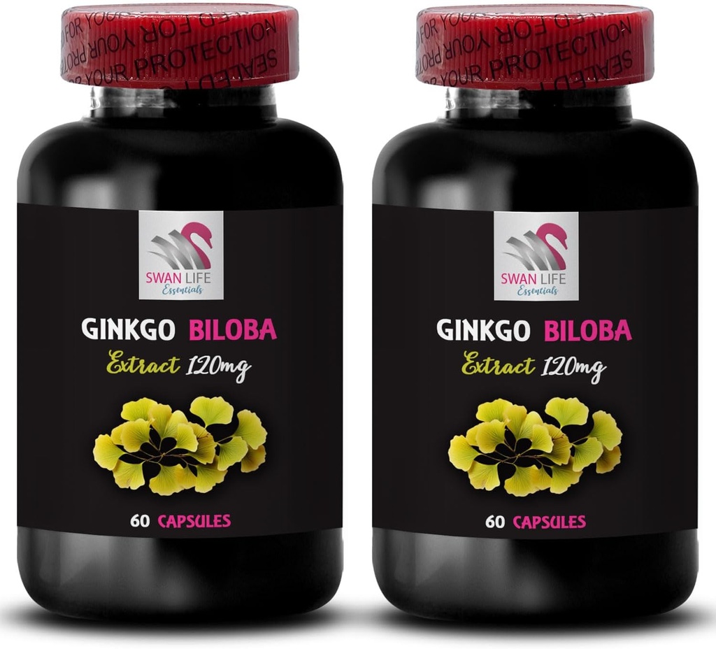 ג'ינקגו biloba Natural פורמולה - ג'ינקגו BILOBA לחלץ - יתרונות נוגדי חמצון צמחיים, אבקת גינקו biloba Leaf, Natural נוגדי חמצון, ג'ינקגו נוגדי חמצון Boost, Herbal Extract 2Bot 120Caps