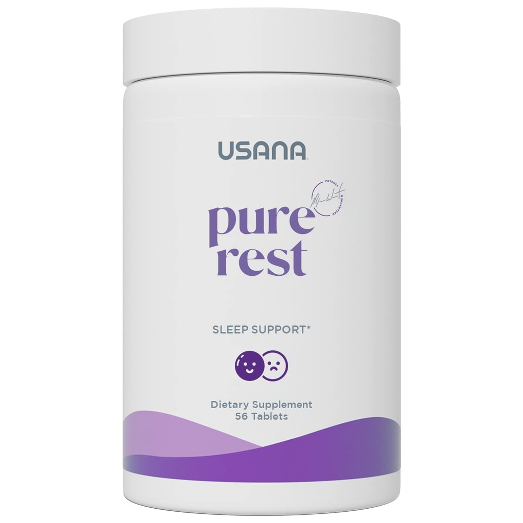 USNA Pure Rest Melatonin תוסף תמיכה בשינה - Fast Acting - סוכר חינם - 56 טבליות