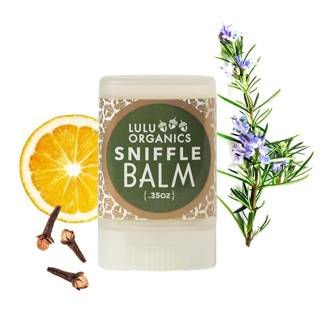 Sniffle Balm Stick with Resistance שמן, שמנים אתריים ללוויין, Cough & Skin Care, Sniffle Stopper, Chest Rub for Congestion and Nose Balm - (Thieves Oil Scent 0.35 Oz)