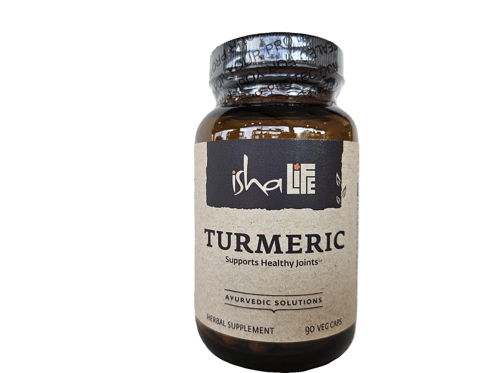 ISHA Turmeric Herbal תוסף 990 מ"ג - 90 קפסולות צמחוניות, non-GMO, Gluten Free