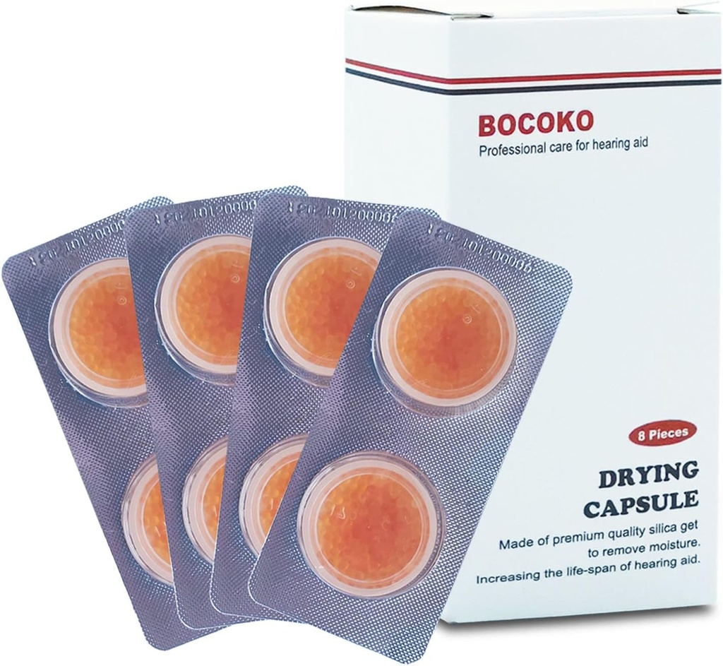 8 Pieces Hearing Aid מייבש קפסולות C & C יבש-Cap עבור Phonak, Starkey ו- Unitron Charger Case