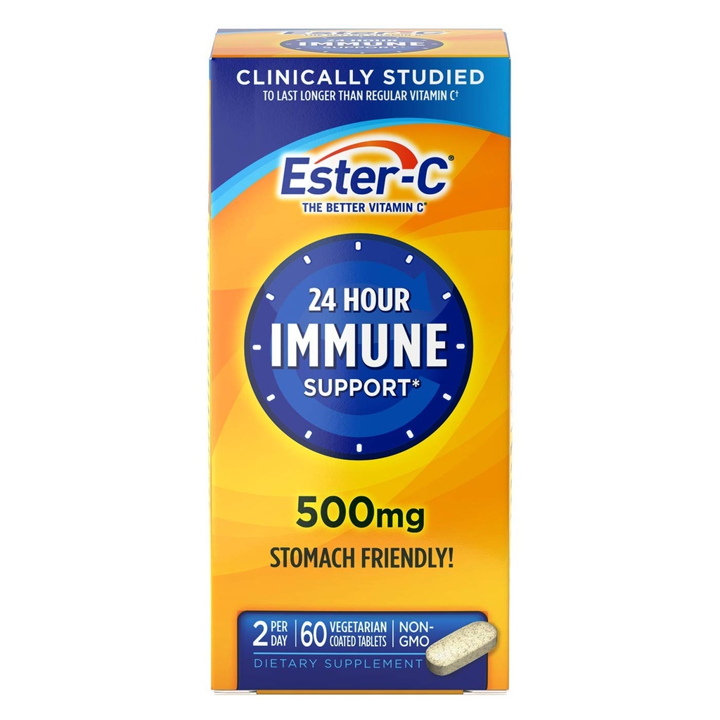 Ester-C ויטמין C, 500 מ"ג טבליות, 60-Count בקבוקים (Pack of 2)