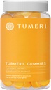 TUMERI Turmeric וג'ינג'ר חניכיים - תוספת תמיכה משותפת Turmeric Curcumin - 60 Count Natural Tropical Fruitored Vegan Gummies