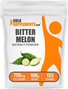 BulkSupplements.com Bitter Melon לחלץ אבקה - Bitter Melon תוסף, Bitter Gourd Extract - Herbal Supplement, Gluten Free, 750 מ"ג לשרת, 100g (3.5 oz) (Pack of 1)