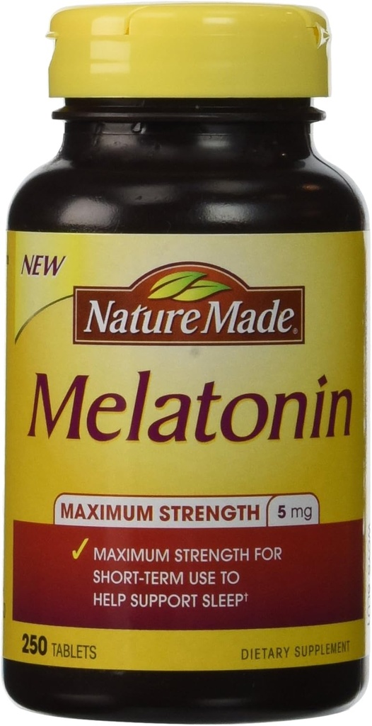 Nature Made® Melatonin 5 Mg, 250 טבליות