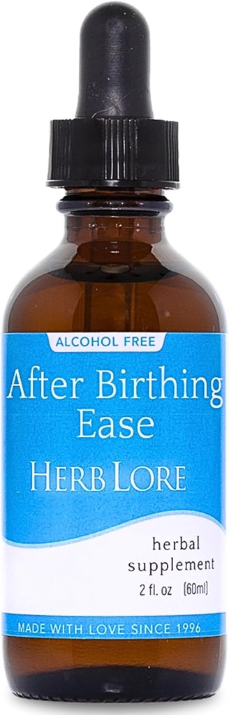 Herb Lore לאחר הלידה Ease Tincture - Postpartum טיפות עבור לאחר הלידה Cramping & חוזים עם Cramp Bark, Blue Cohosh & Motherwo (2rt)
