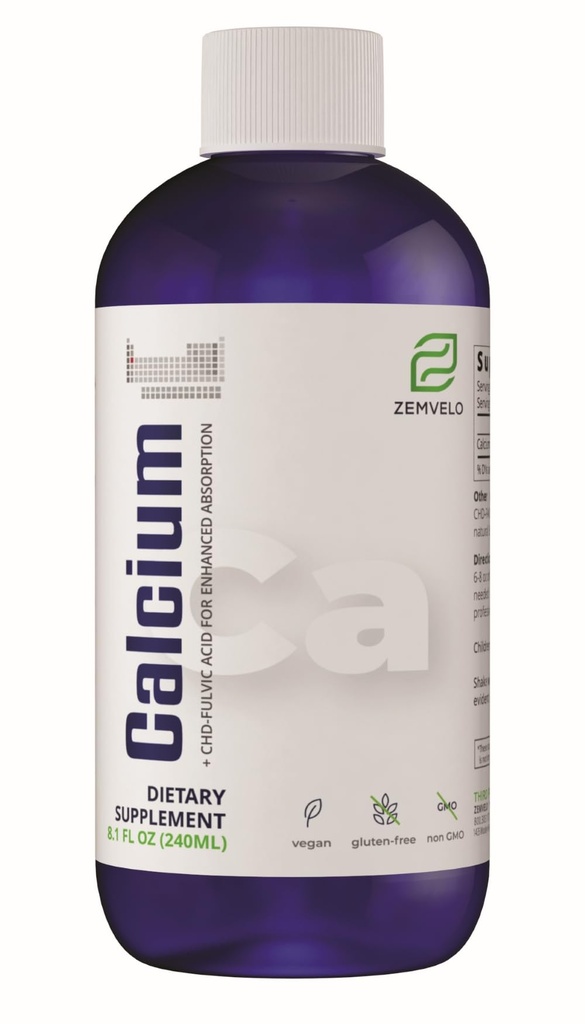 תוסף נוזלי Ionic Calcium | בריאות האישה | קיצור מהיר | Easy to Digest | Bone & Dental Support