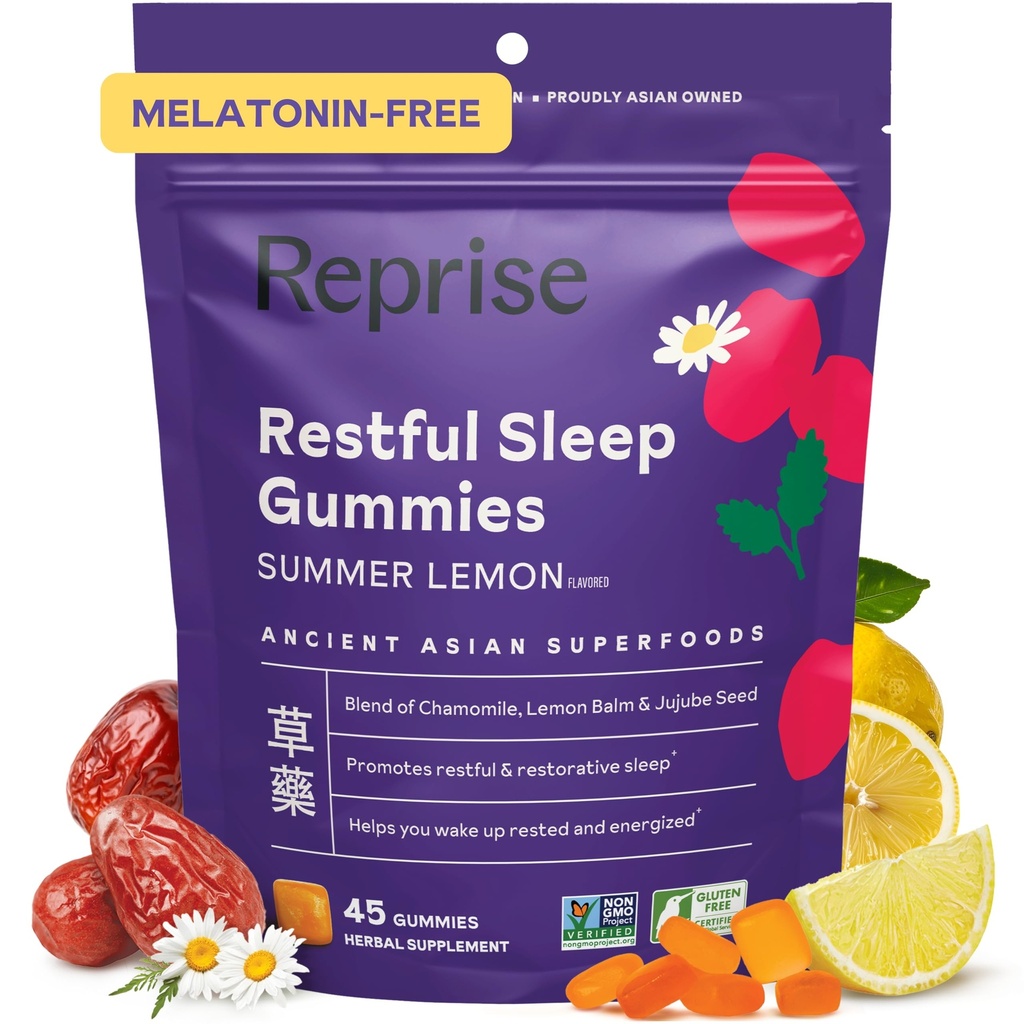 Melatonin חינם שינה חניכיים למבוגרים | Notonin | Herbal Jujube & Chamomile, Lemon Balm - Deep Sleep &laxation for zzz, 45 חניכיים טבעוניות מסטיק (45mies (1 Pack)