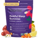 Melatonin חינם שינה חניכיים למבוגרים | Notonin | Herbal Jujube & Chamomile, Lemon Balm - Deep Sleep &laxation for zzz, 45 חניכיים טבעוניות מסטיק (45mies (1 Pack)