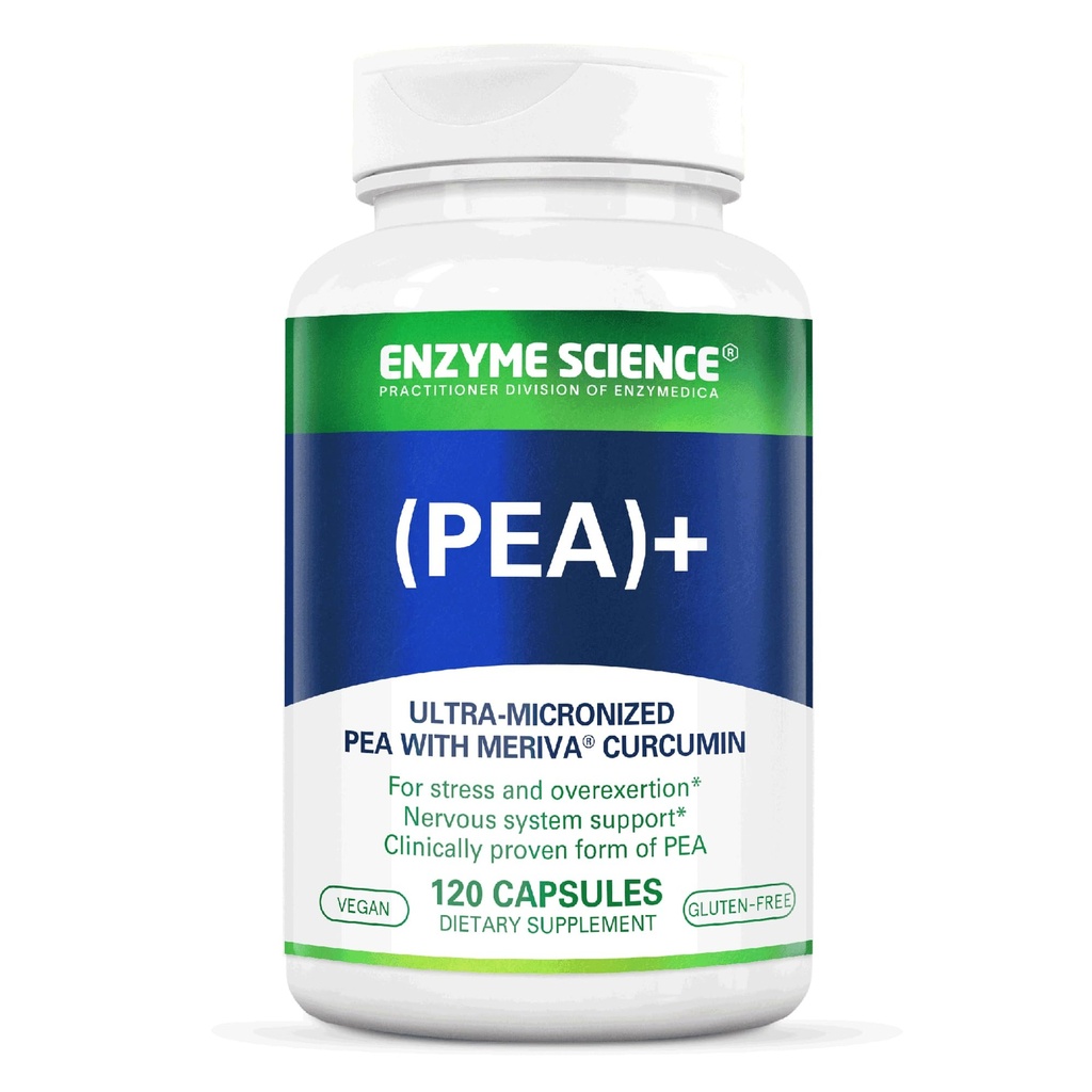 Enzyme Science Pea + Turmeric Curcumin תוסף עבור תמיכה פיזיולוגית עוזר לתמוך Nervous, Immune, & Muscular Systems - 120 קפסולות