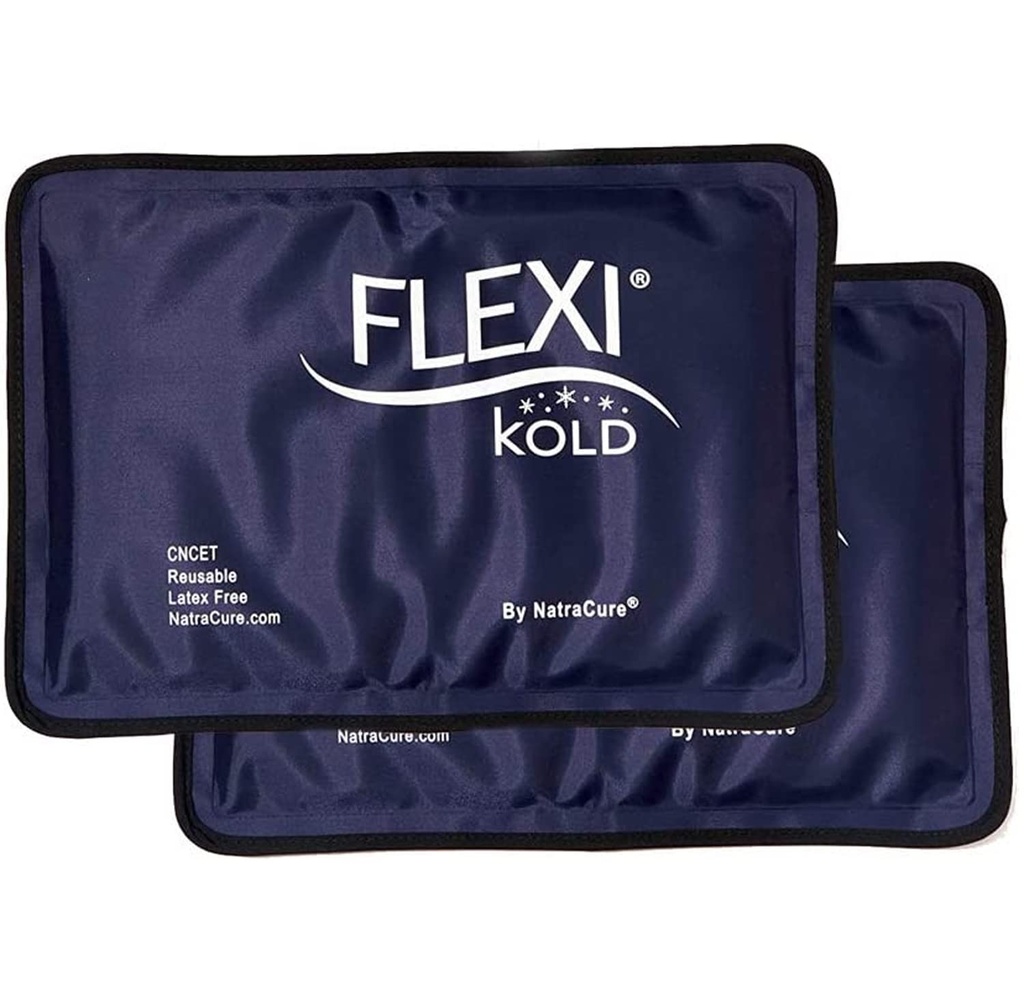 2 FlexiKold Gel Ice Packs - Ice Packs for Injuries Reusable, Back Pain Relief, Knee Ice Pack Wrap, After Surgery, Ice Pack for Knee - 6303-COLD-2PK של NatraCure - 2PK
