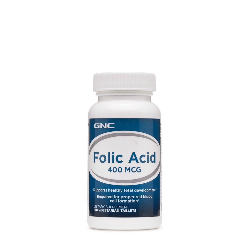 GNC Folic Acid 400 mcg (100 טבליות)