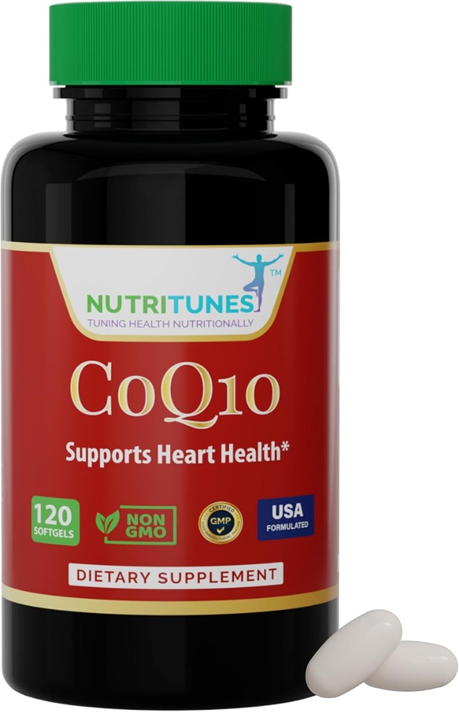 CoQ10 100 מ"ג Softgels - High Absorption Antioxidant תוסף לבריאות הלב, ייצור אנרגיה ותמיכה סלולרית - non-GMO, Gluten-Free - 120 Softgels, 4Month Supply Supply