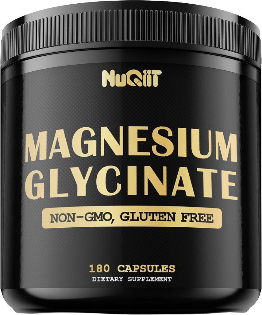 מגנזיום Glycinate עם 18% Elemental Magnesium Compound תוסף - 180 קפסולות - יתרונות עוצמתיים לתמיכה בבריאות העצם, צמיחה שרירים, נוחות Mood & Heart Health