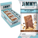 JMMYBAR! שוקולד Peanut Butter חלבונים Bars 18g חלבון בר, 6g Low Sugar - 12 Count - 58g Health Bars - חטיף פונקציונלי עם Real Peanuts & Hand-Drizzled Chocolate