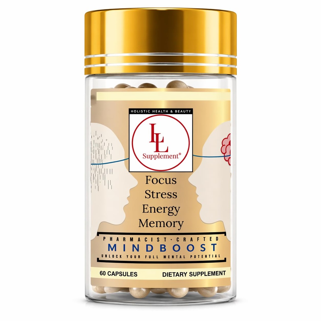 MindBoost על ידי LL תוסף - Clarity & Calm Nootropic Band with Lion's Mane, B-Complex & Alpha Lipoic Acid - Pharmacist פורמולה - 60 קפסולות