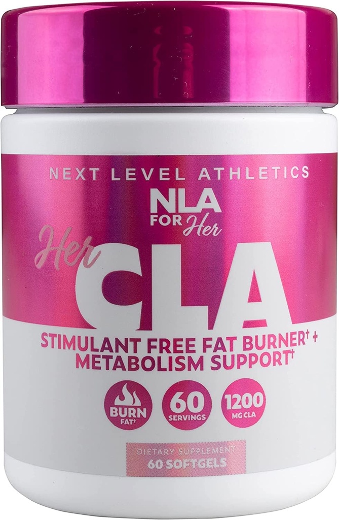 NLA עבור שלה CLA, 1200 מ"ג, 60 ספירה - No Caffeine או Stimulants, Aids in Burning fat fat fat, הגדלת Metabolism, Boosts Immune System, הגדלת כוח וסוף, Calorie Burn עם אומגה 6-Fatty Acids