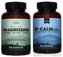Natural Rhythm Calm Bundle - משולש Calm Magnesium 150 מ"ג, 120 קפסולות + B-CALMplex, ייחודי ויטמין B בלנדרה, 90 קפסולות