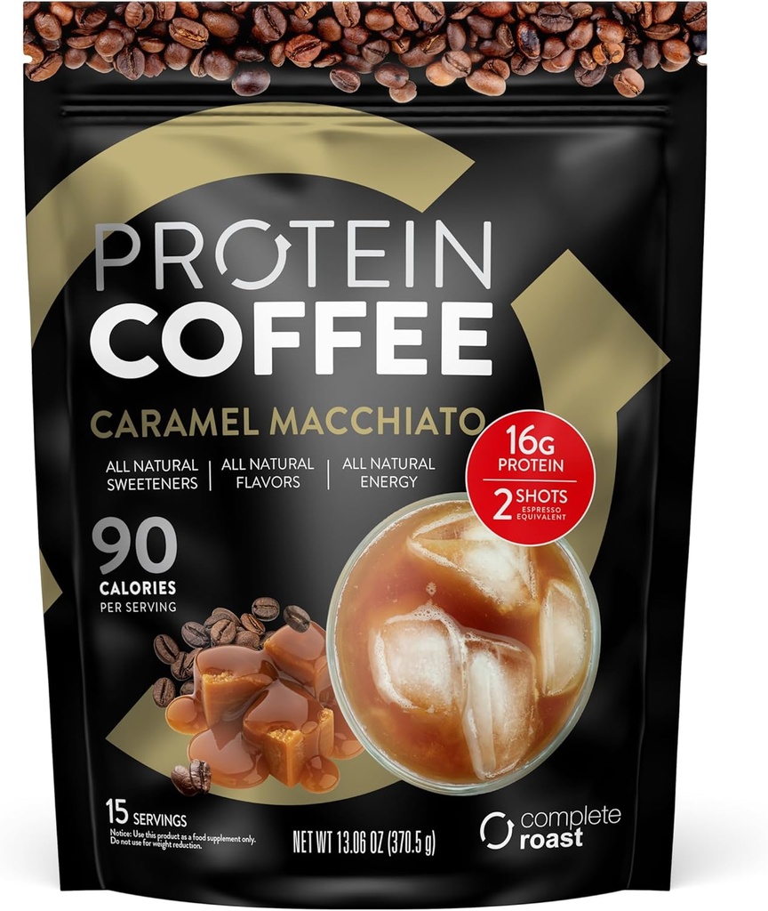 טוסט קארמל Macchiato קפה חלבון