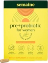 Smaine Super Powered Prebiotic + Probiotic לנשים, יעיל 3-in-1 Multi-Action Formula to Nourish Gut Health, Soothe IBS, תמיכה ב- Bloat Relief & Immunity Boost, קלינית-Studied (20 ct)