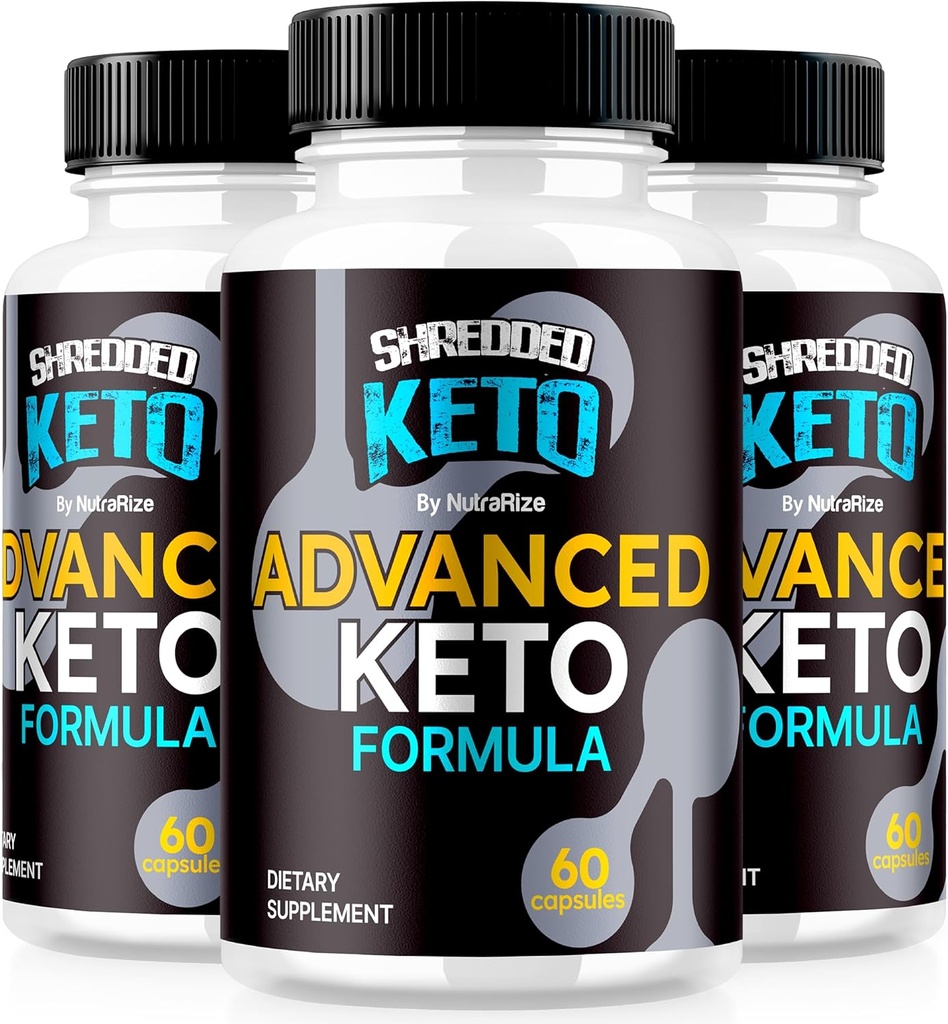 (3 Pack) Shreded Keto Pills, Premium Keto Shred Weight Loss קפסולות, All Natural Keto תוסף לתמיכה ב- Fitness ו- Body Goals, הרשמי ShrededKeto ביקורות (180 קפסולות)