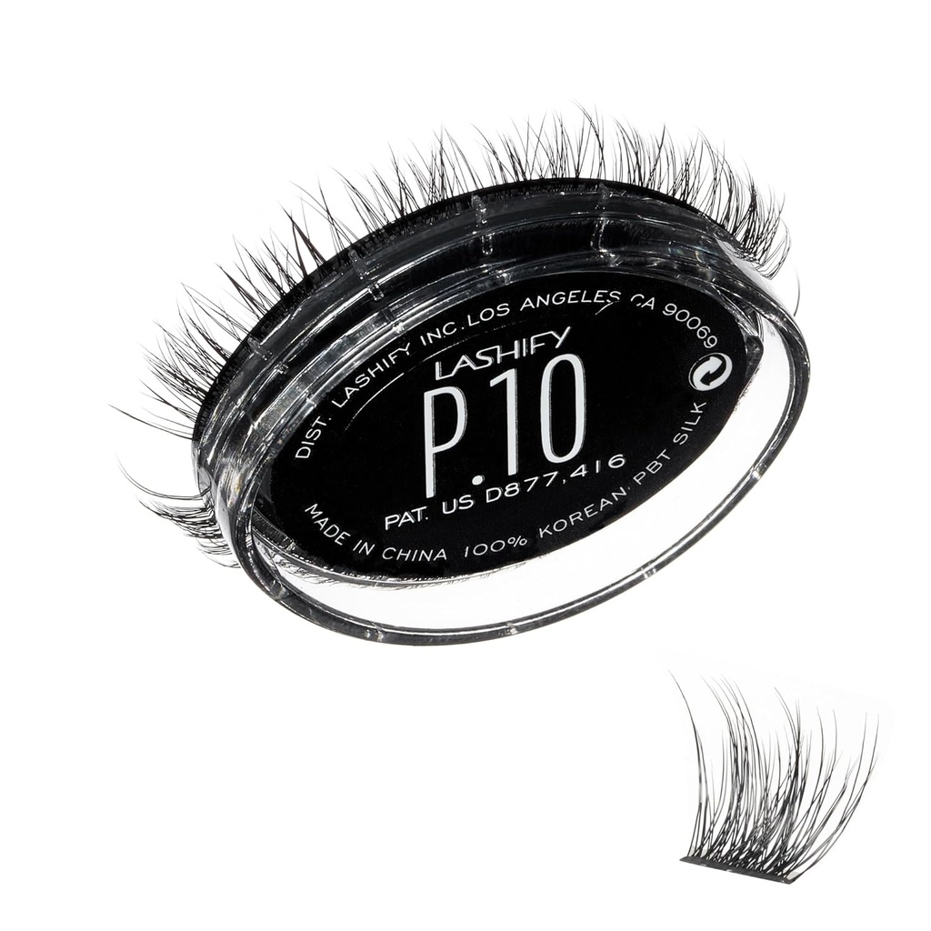 Lashify Plushy 10mm Gossamer Lashes בשחור, Easy DIY שקר Lashes עבור וולומאין עדיין טבעי מראה
