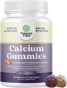 פחמימות גבוהות Calcium Gummies עם ויטמין D3 - טעים Calcium 500 מ"ג חניכיים למבוגרים - Chewable ווויטמין D תוספת לבריאות העצם & Immune תמיכה Gelatin חינם 60ct (1 Pack)