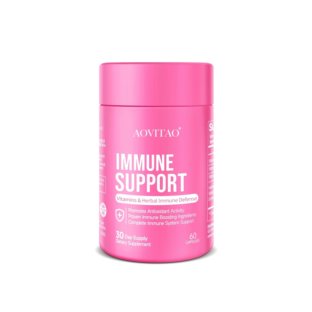 Immune Support Supplement Natural Herbal Cognitive Support Booster and Mushroom with Lion's Mane, Reishi תוסף לזיכרון קוגניטיבי