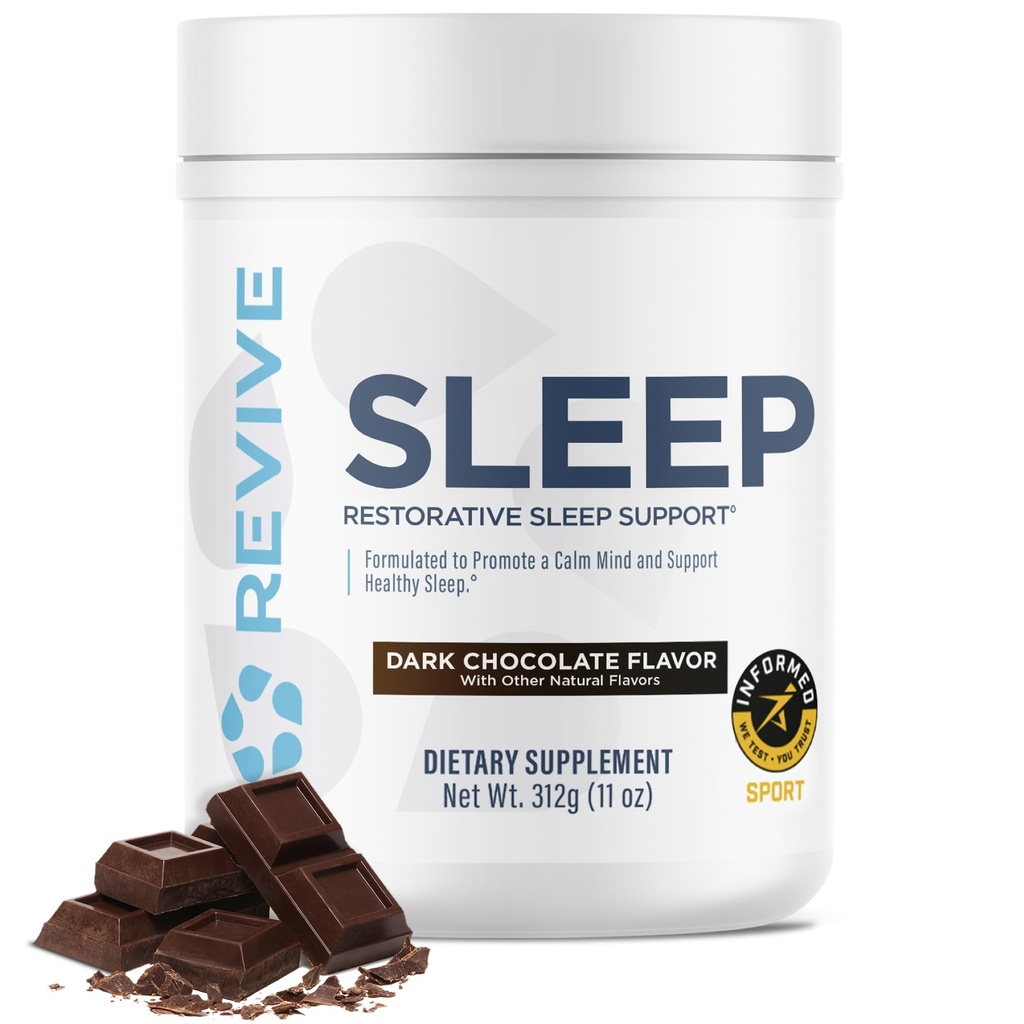 תוסף תמיכה ב-MD Sleep למבוגרים, שוקולד אפל - תוספי שינה עם Magnesium (Glycinate), Inositol, Glycine & L-theanine - מקדם מרגיעה ובריאות שינה (30 משרתים)