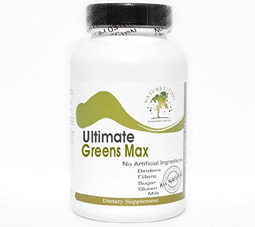 Ultimate Greens Max - Kelp Bladderwrack Dulse Clubmos Irish Mos Gentian - 90 קפסולות - No Additives - Naturetition Supplements