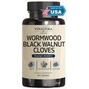 VINATURA Wormwood Black Walnut Clove כמוסות - ניקוי, Detox, Intestinal Guard פורמולה תוסף עבור בני אדם, עם Wormwood Herb, Black Walnut Extractation, 60 קפסולות