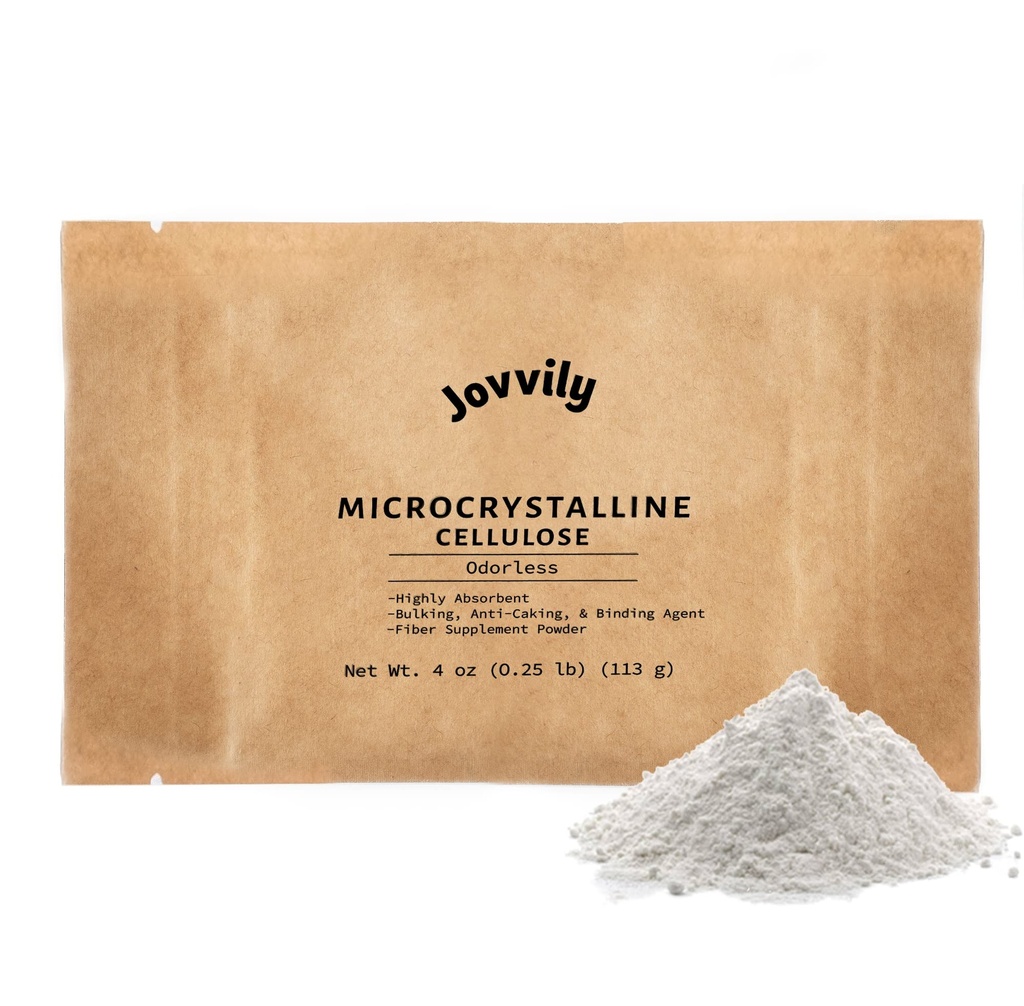 אבקת Microcrystalline Cellulose - 4 oz - תוסף סיבים - סוכן Binding - Highly Absorbent