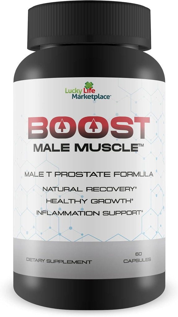 Boost Male - תמיכה מקסימלית של כוח עבור גברים - לקדם יום ריקבון מלא יום ולילה - תמיכה לשפר את זרימת הדם עם תה ירוק - תוספי בריאות הערמונית של גברים - Urinary Support