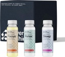 תוסף Variety Pack עם טכנולוגיית ננו-מדעית מתקדמת, 12 Pack, Stress Calming Drink, Sleep Aid Drink, Nootropic Brain Supplement Focus Drink, 2 oz Shot
